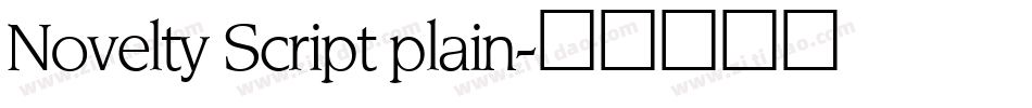 Novelty Script plain字体转换